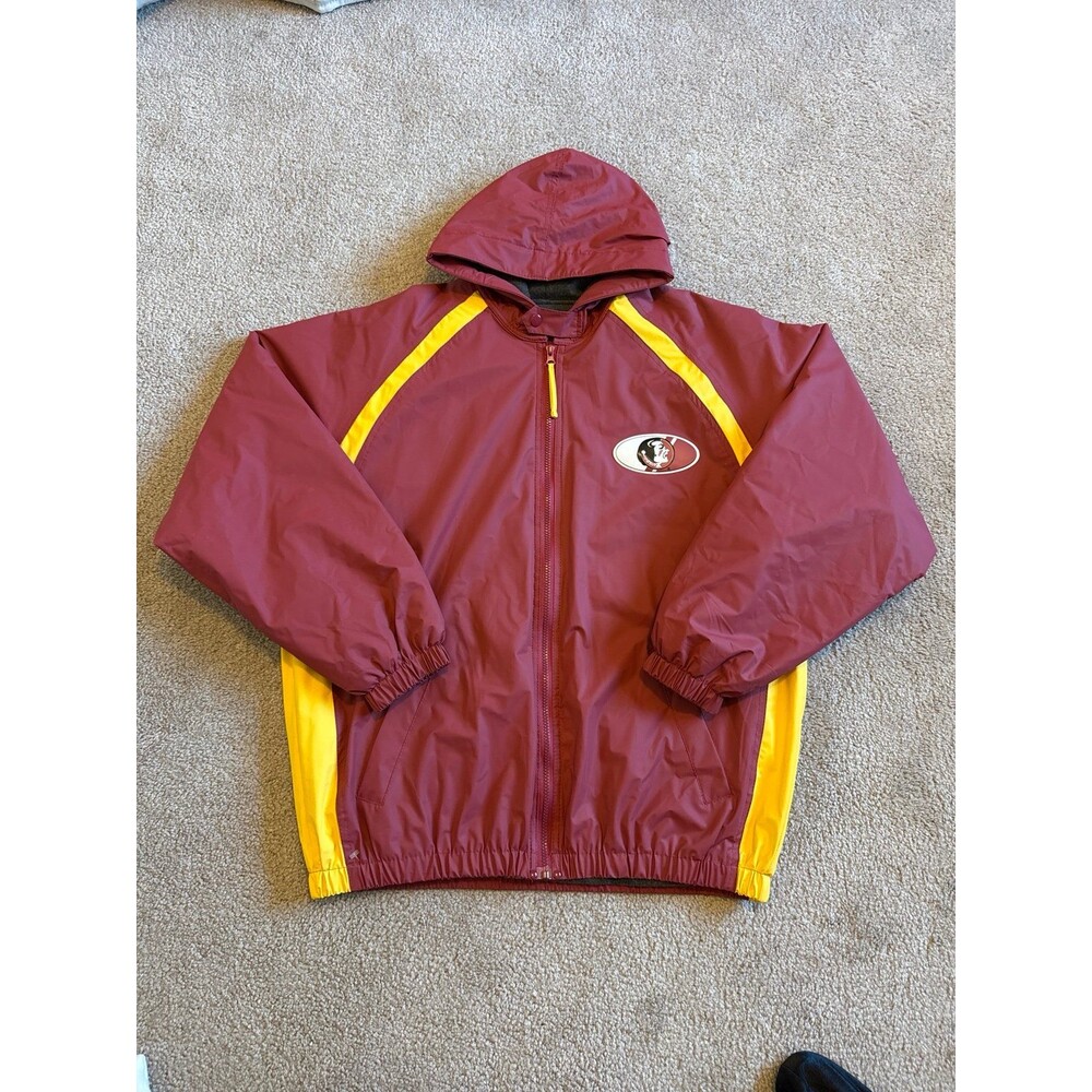 Vintage Florida State Seminoles NCAA Men’s Zip-Up Waterproof Jacket Size Large